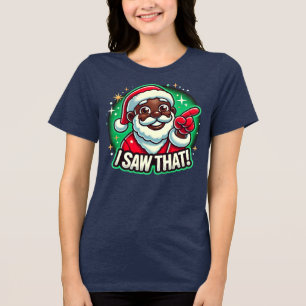 T-shirt En Tri-matière J'Ai Vu Ça" Black Père Noël
