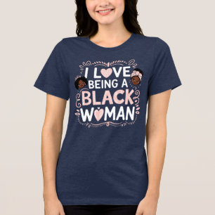 T-shirt En Tri-matière J'Aime Être Une Femme Noire