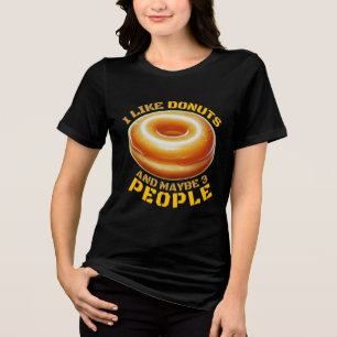 T-shirt En Tri-matière j'aime les beignets et peut-être 3 personnes