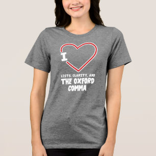 T-shirt En Tri-matière J'aime les listes Clarité et grammaire de l'oxford
