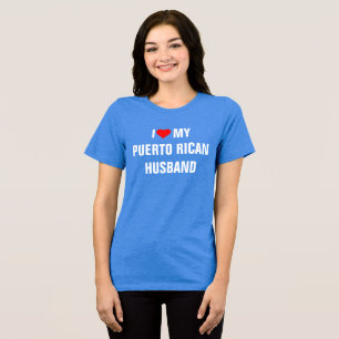 T-shirt En Tri-matière J'Aime Mon Mari Portoricain