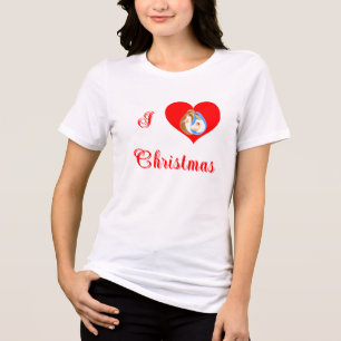 T-shirt En Tri-matière J'aime Noël Sainte Famille Chrétienne