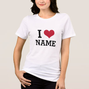 T-shirt En Tri-matière J'aime Nom