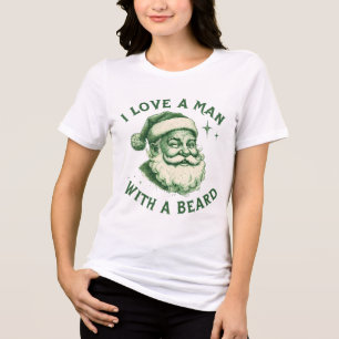 T-shirt En Tri-matière J'Aime Un Homme Avec Une Barbe Art numérique Desig