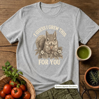 T-shirt En Tri-matière Jardin de fraises et écureuil vintage amusant