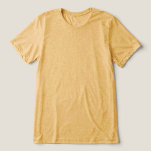 T-shirt En Tri-matière Jaune Moutarde Uni Vierge Rien sur le Devant