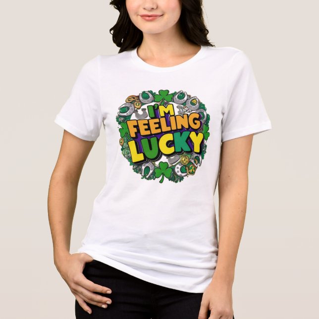 T-shirt En Tri-matière Je me sens chanceux (Recto)