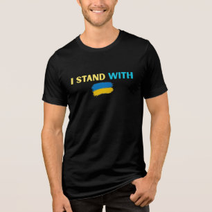 T-shirt En Tri-matière Je me tiens en Ukraine - Soutien & Solidarité Desi