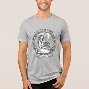 T-shirt En Tri-matière Je Parle À Mes Plantes Tee Humoristique