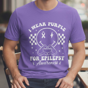 T-shirt En Tri-matière Je porte le violet pour la sensibilisation à l'épi
