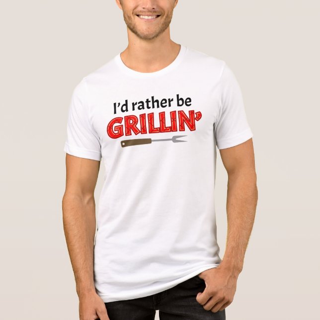 T-shirt En Tri-matière Je préférerais griller Grillmaster Steaks (Recto)