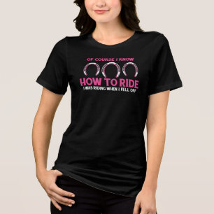T-shirt En Tri-matière Je sais comment faire un cheval sport équestre