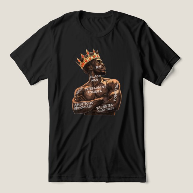 T-shirt En Tri-matière Je suis Black Man (Design Recto)