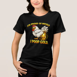 T-shirt En Tri-matière « Je suis fière de moi — je fais coper de l'or » T