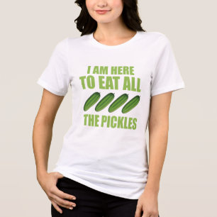 T-shirt En Tri-matière je suis ici pour manger tous les cornichons