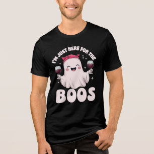 T-shirt En Tri-matière Je suis juste là pour les huées - Fantôme du vin