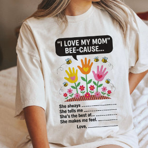 T-shirt En Tri-matière Je T'Aime Ma Maman Abeille Parce Que Carte De La F