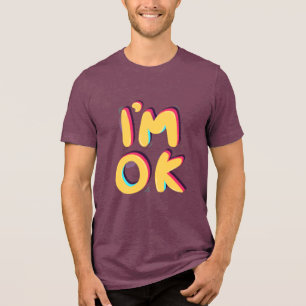 T-shirt En Tri-matière Je vais bien – Conception de typographie rétro pos