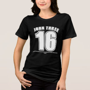 T-shirt En Tri-matière Jean 3 16, verset de la Bible chrétienne