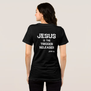 T-shirt En Tri-matière Jésus le déclencheur Croix Bible Foi