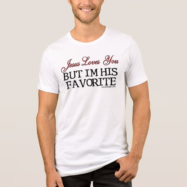 T-shirt En Tri-matière Jésus Vous Aime Favorite (Recto)