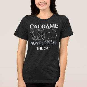 T-shirt En Tri-matière Jeu de chat ne regardez pas le chat