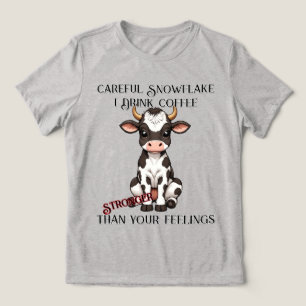 T-shirt En Tri-matière Joli bébé vache de dessin animé avec des taches no