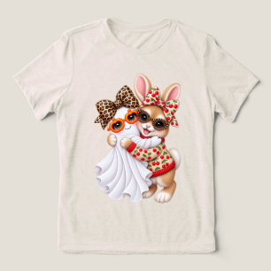 T-shirt En Tri-matière Joli Lapin Fantôme Halloween Automne Art