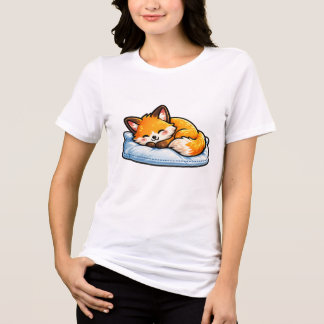 T-shirt En Tri-matière Joli Ren Endormi et Confortable sur un Coussin T-S
