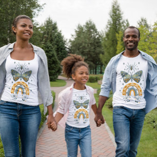 T-shirt En Tri-matière Joli style boho coloré Design Hallow