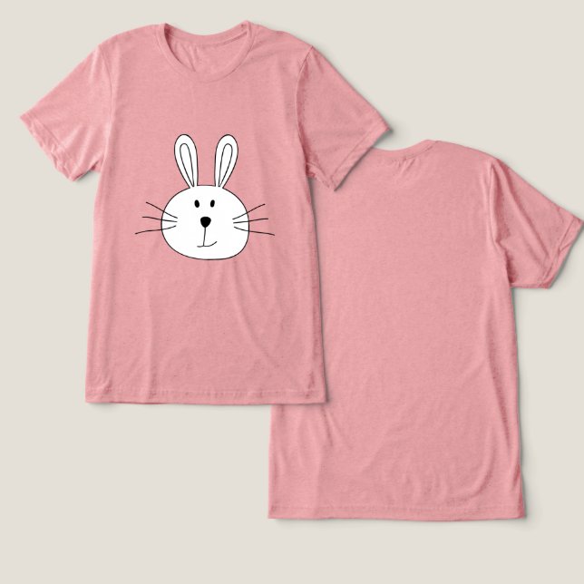 T-shirt En Tri-matière Joli visage de lapin (Design Recto & Verso)