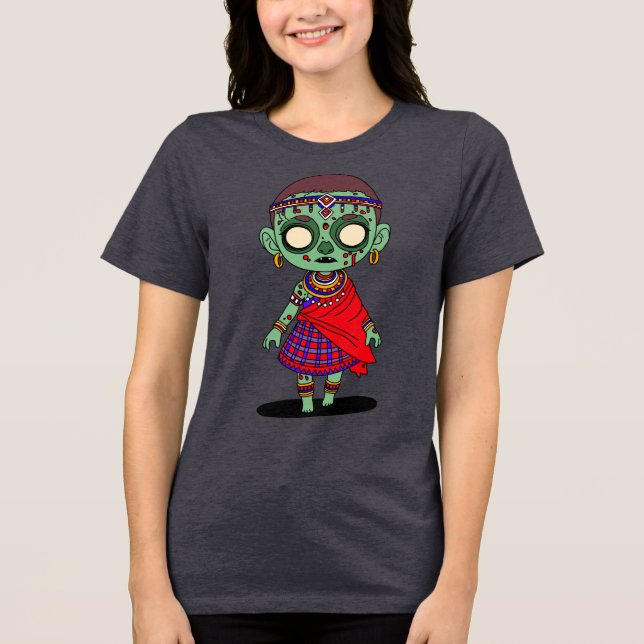 T-shirt En Tri-matière Joli Zombie Maasai (Recto)