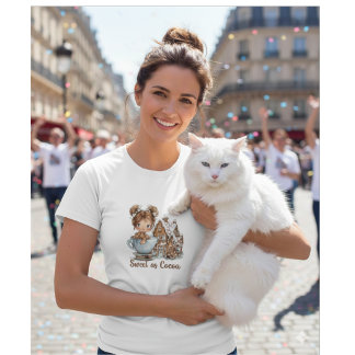 T-shirt En Tri-matière Jolie Fille en Pain d'Épice dans une Tasse à Thé N