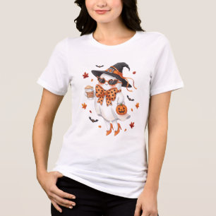 T-shirt En Tri-matière Jolie Sorcière Fantôme avec Latte au goût de Citro