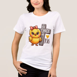 T-shirt En Tri-matière Jouer Chick aime Jésus Art