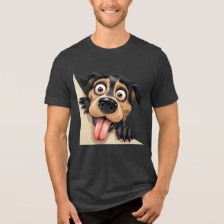 T-shirt En Tri-matière Jouer chien de dessin