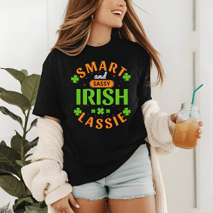 T-shirt En Tri-matière Jour de la Saint Patrick drôle Irish Lassie Green