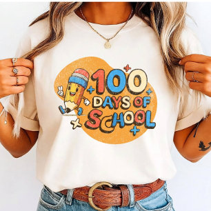 T-shirt En Tri-matière Joyeuse célébration des 100 jours d'école pour les