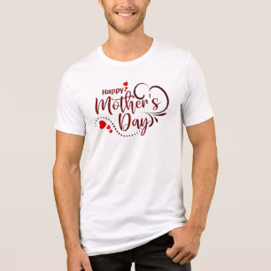 T-shirt En Tri-matière Joyeuse fête des mères Design de texte élégant-231