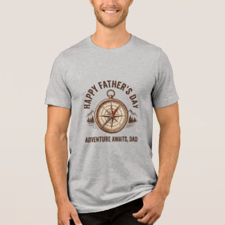 T-shirt En Tri-matière Joyeuse Fête des Pères Aventure Attend Boussole Vi