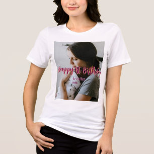 T-shirt En Tri-matière Joyeux 1er anniversaire enfant bébé mère rouge ora