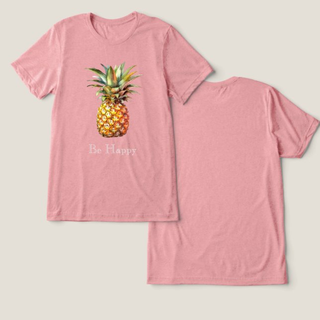 T-shirt En Tri-matière Joyeux ananas tropical (Design Recto & Verso)