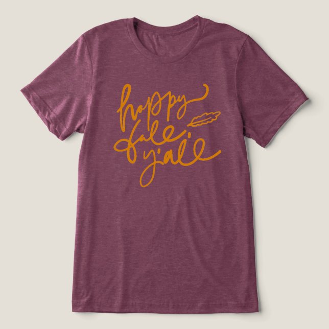 T-shirt En Tri-matière Joyeux automne Y'all (Design Recto)