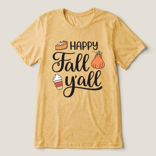 T-shirt En Tri-matière Joyeux automne Y'all (Design Recto)