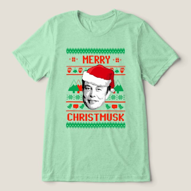 T-shirt En Tri-matière Joyeux Christmusk UGLY CHRISTMAS SWEATER (Design Recto)