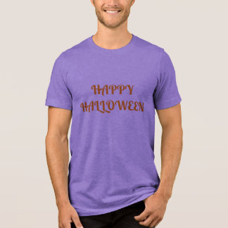 T-shirt En Tri-matière Joyeux Halloween femmes orange noir