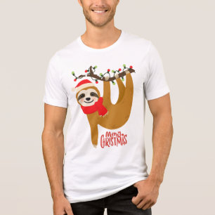 T-shirt En Tri-matière Joyeux Noël Sloth   Vacances