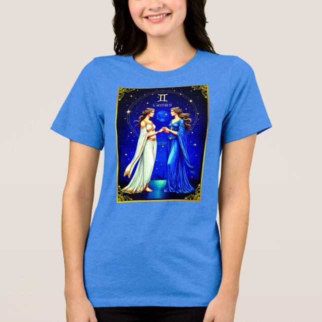 T-shirt En Tri-matière Jumeaux Gemini sous un ciel étoilé (Recto)