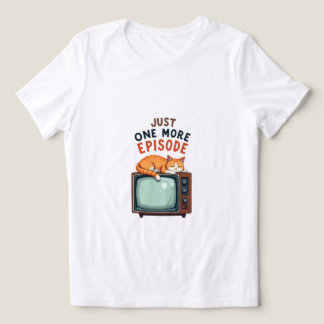 T-shirt En Tri-matière Juste un épisode de plus - Cosy Cat & Retro TV Des