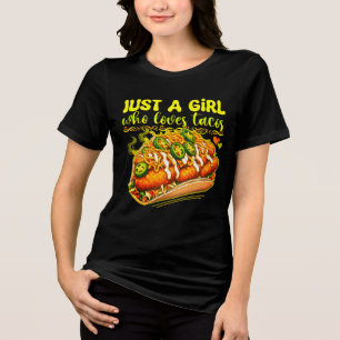 T-shirt En Tri-matière juste une fille qui aime les tacos